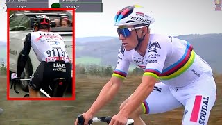 Remco Evenepoel Plays on EASY MODE after Pogacar Crash  LiegeBastogneLiege 2023 [upl. by Roxy]