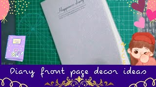 Diary Front Page border design ideas  diary decoration ideas howtodecorate borderdesigns [upl. by Atinuaj955]