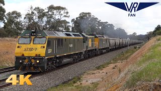 NSW Railways  More Trains in the Goulburn Region Australian Trains in 4K [upl. by Eelyek747]