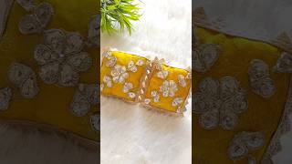 How to make Mini Pillow😍Easy Haldi Platter Decoration ideas pillow sweing haldi shorts trending [upl. by Aihsitan]