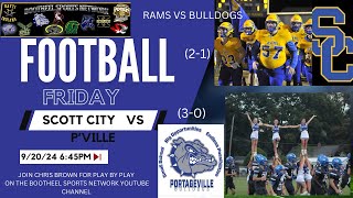 SCOTT CITY RAMS 21 VS PORTAGEVILLE BULLDOGS 30 [upl. by Akeihsal]