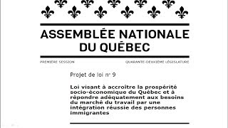 ARRIMA  Impacts amp Explications  Projet Loi 9 Immigration [upl. by Gaynor]