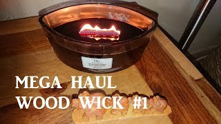 WOODWICK MEGA HAUL DECOUVERTE 1 BOUGIES WoodWick [upl. by Ruperta]