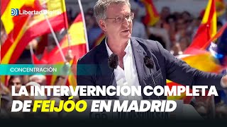 Discurso íntegro de Núñez Feijóo contra Sánchez en la concentración de Madrid [upl. by Stevena]