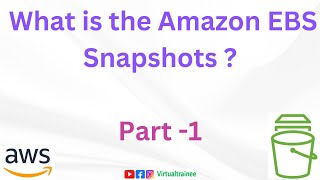 What is the Amazon EBS snapshots   EBS snapshots  Amazon EBS Elastic Block Store snapshots [upl. by Dexter391]