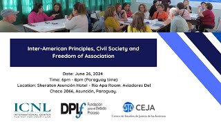 Side Event InterAmerican Principles Civil Society and Freedom of Association [upl. by Aihsined]