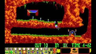 Lemmings PC  Level 1 Just dig [upl. by Ymmac]