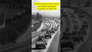 US Army forces on their way to Los Angeles during the crackdown of 1992 riots [upl. by Sineray]