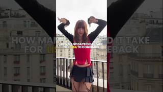 How many days it quottookquot for Lisa to comeback kpop blackpink lisa [upl. by Queen163]