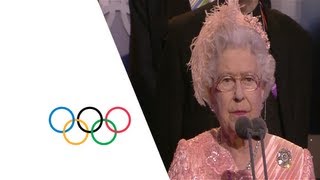 Queen Elizabeth II Officially Opens The London 2012 Olympics  Opening Ceremony [upl. by Nalyd]