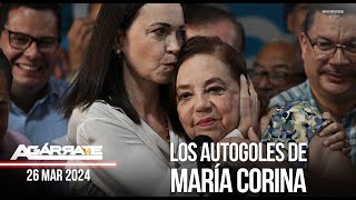 LOS AUTOGOLES DE MARÍA CORINA [upl. by Eanehs]