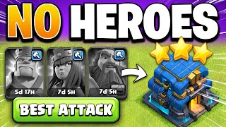 Best TH12 No Heroes Attack Strategy in Coc  3 Star TH12 without Heroes in Clash of Clans [upl. by Ahidam860]