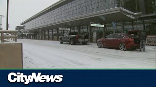 Winter weather delays expected at Calgary airport [upl. by Mintz]