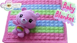 Crochet Bobble Stitch Baby Blanket Pattern amp Tutorial [upl. by Yatnwahs798]