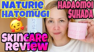 NATURIE HATOMUGI SKIN CONDITIONER AND HADAOMOI SUHADA SKINCARE REVIEW  MHAGOTZ MHGOTZ [upl. by Ikkaj]