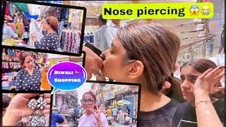 Navya ne Nose piercing karvai 👃😭  Diwali shopping with Family 😂🤍  Rashika Sachdeva [upl. by Gladstone]