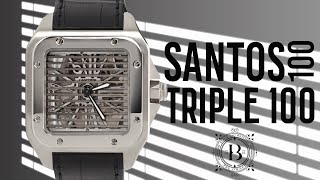 Cartier Santos 100 Shutter Triple W2020020 Limited [upl. by Paryavi]