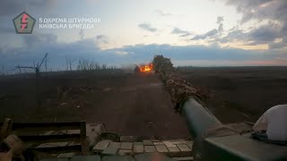 T80 Tank Of The 5th Assault Brigade Laying Down Covering Fire For A BMP And Infantry Spring 2024 [upl. by Ennej54]