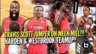 James Harden amp Russell Westbrook TEAM UP VS Travis Scott amp Demar DeRozan [upl. by Ididn]