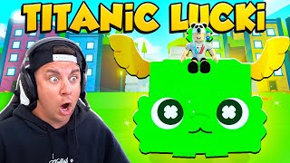 I HATCHED A TITANIC LUCKI IN PET SIMULATOR X [upl. by Cleave]