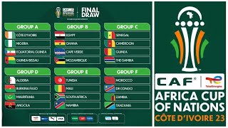 ⚽️COUPE DAFRIQUE DES NATIONS CAN 2023  ON CONNAIT LES GROUPES Côte dIvoire Algérie Sénégal🤯 [upl. by Gorman]