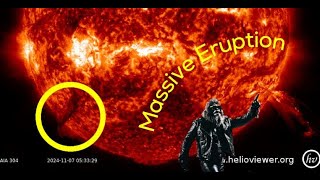 Massive Eruption on The Sun [upl. by Ydnelg]