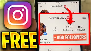 Free Instagram Followers ✅ How I get Free Instagram Followers in 2020 iOS amp Android [upl. by Zeralda329]