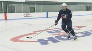 USA Hockey Skills and Drills  Inside Edges Backward Large Cs [upl. by Airakaz]