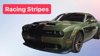 How To Install Racing Stripes Dodge Challenger Hellcat [upl. by Orsa578]