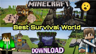 Minecraft Survival World Download For Pocket And Java Edition  120 Survival World [upl. by Wessling848]