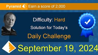 Microsoft Solitaire Collection Pyramid  Hard  September 19 2024 [upl. by Delinda]