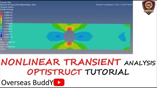 Optistruct Tutorial  Nonlinear Transient Analysis  Hypermesh [upl. by Oralle]