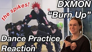 Dancer Reacts DXMON 다이몬 “Burn Up” Dance Practice Reaction [upl. by Anelrats]