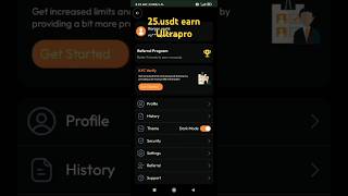 Ultrapro kyc prosec free25usdtdolar earning youtubeshorts [upl. by Aremaj]