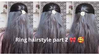 Ring hairstyle part 2 🎀 🥰 [upl. by Assiluy]