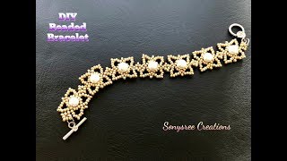 DIY Beaded Bracelet How to make beaded bracelet [upl. by Finegan536]