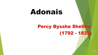 Adonais by PBShelley summary in tamil [upl. by Lhary461]