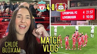 LUIS DIAZ SCORES A HATTRICK AS LFC RUN RIOT IN UNREAL ATMOSPHERE  Liverpool 40 Leverkusen  Vlog [upl. by Mima]