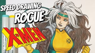 Dibujando a Rogue  XMen  Marvel Cómics by MigueArt88 [upl. by Crary]