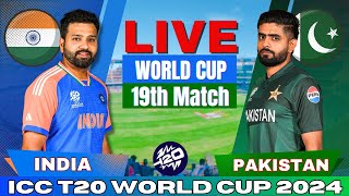 🔴 Live India vs Pakistan T20 World Cup Match 19 Live Match Score  IND vs PAK Live match Today [upl. by Bate]