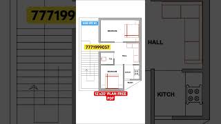 20x20 Plan 12x20 plan [upl. by Lhok]