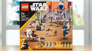 LEGO Star Wars 75372 CLONE TROOPERS amp BATTLE DROIDS BATTLE PACK Review 2024 [upl. by Barr]