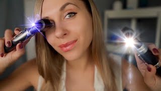 ASMR OTOSCOPE ONLY Ear exam unintelligible whispering Rain sounds [upl. by Attenra]