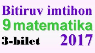 Matematika 9sinf 3bilet [upl. by Artinek]