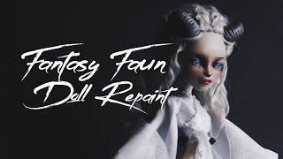 Fantasy Faun Doll Repaint  Custom Body Mods  Monster high OOAK  etellan [upl. by Odraude725]