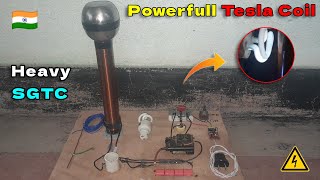 High Voltage Tesla coil  At home  How to make SGTC At Home [upl. by Ayra]