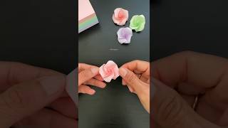 Sticky note origami rose shorts tutorial Fumiaki Shingu origamirose origami paperrose [upl. by Dania]