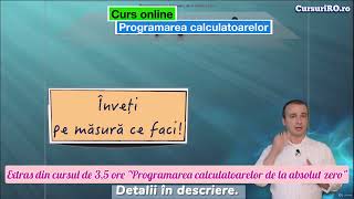 Curs Programarea calculatoarelor de la absolut zero cursurionline [upl. by Jessey]