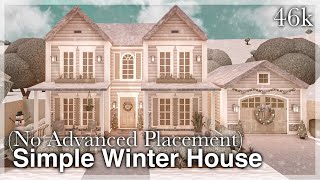 Bloxburg  Simple Winter House Speedbuild no advanced placement  exterior [upl. by Ennayram]