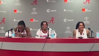 Alabama MBB players after 11054 win over UNC Asheville [upl. by Ailis]